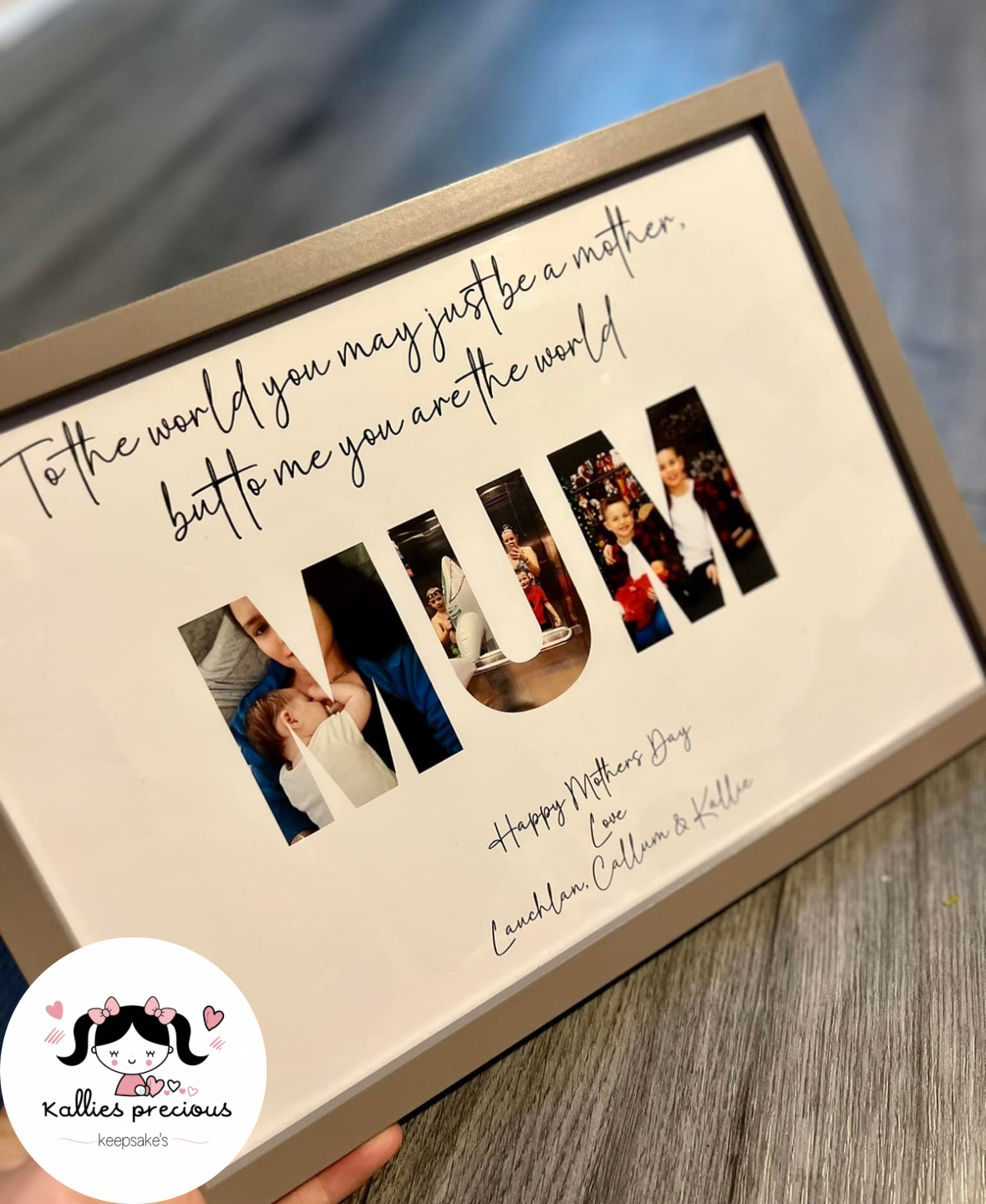 Personalised Family Photo Name Print (Digital) image 1
