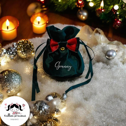 Luxury velvet Christmas pouches