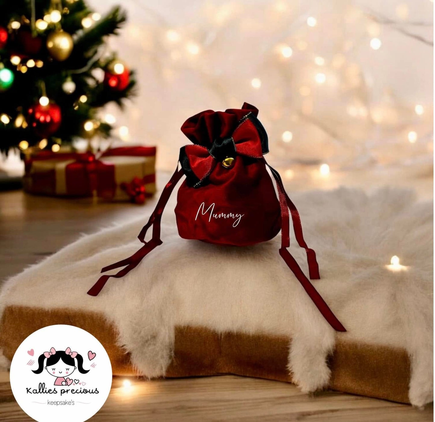 Luxury velvet Christmas pouches