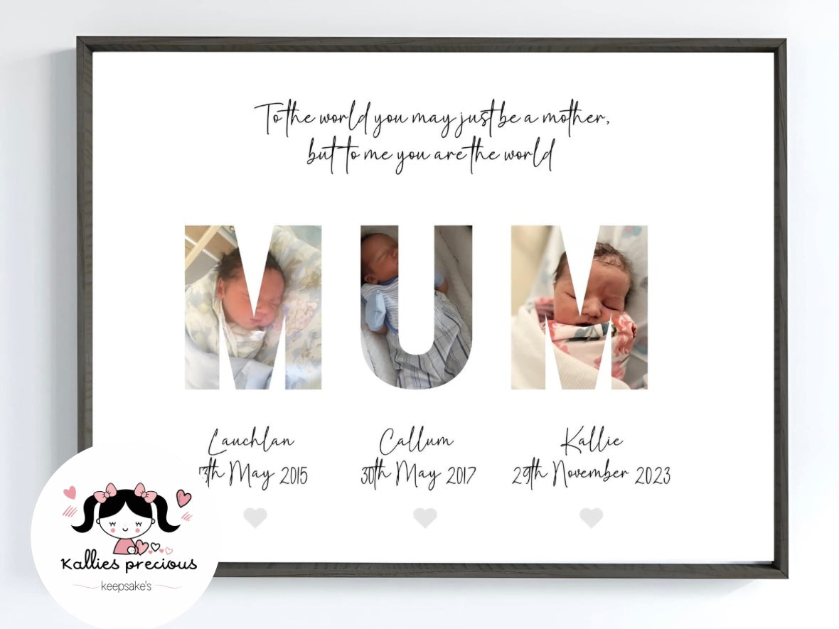 Personalised Family Photo Name Print (Digital) image 0