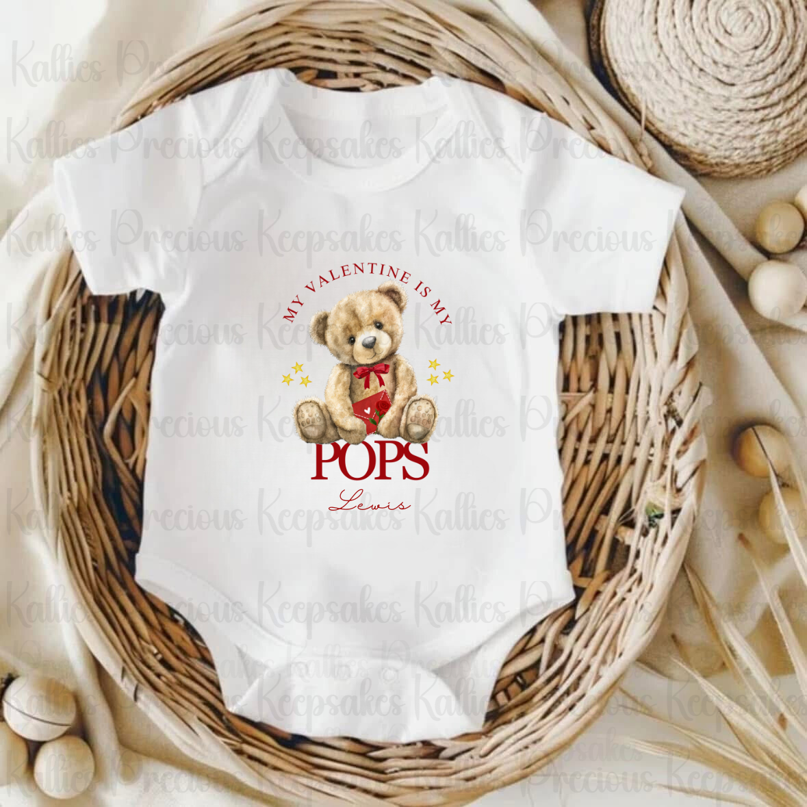 Red Bear - My Mummy Is My Valentines Vest