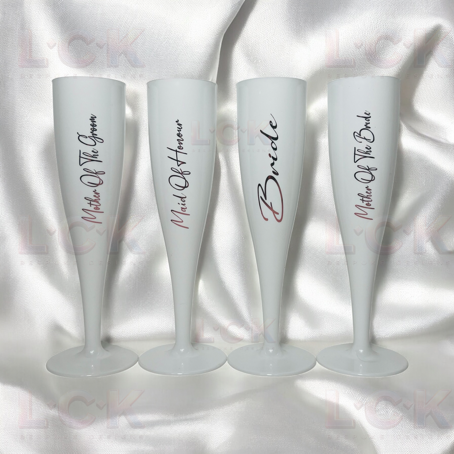 Bridal Party Flutes - Set Of 4