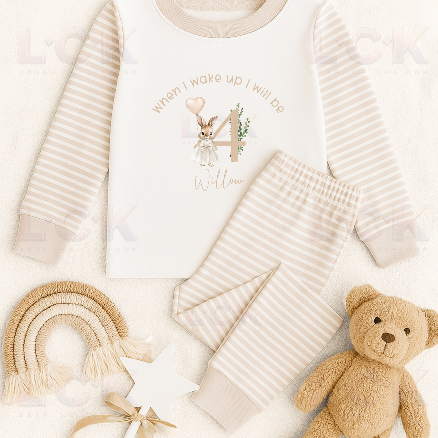 When I wake up I will be - Beige Bunny (girl)