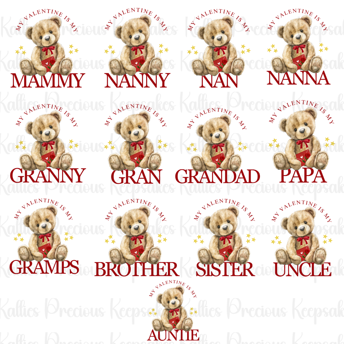 Red Bear - My Mummy Is My Valentines Vest