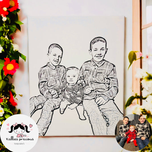 Custom Canvas Outline Photo
