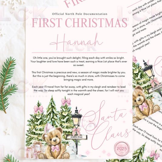 My First Christmas Letter from Santa – Personalised Baby’s First Christmas Keepsake