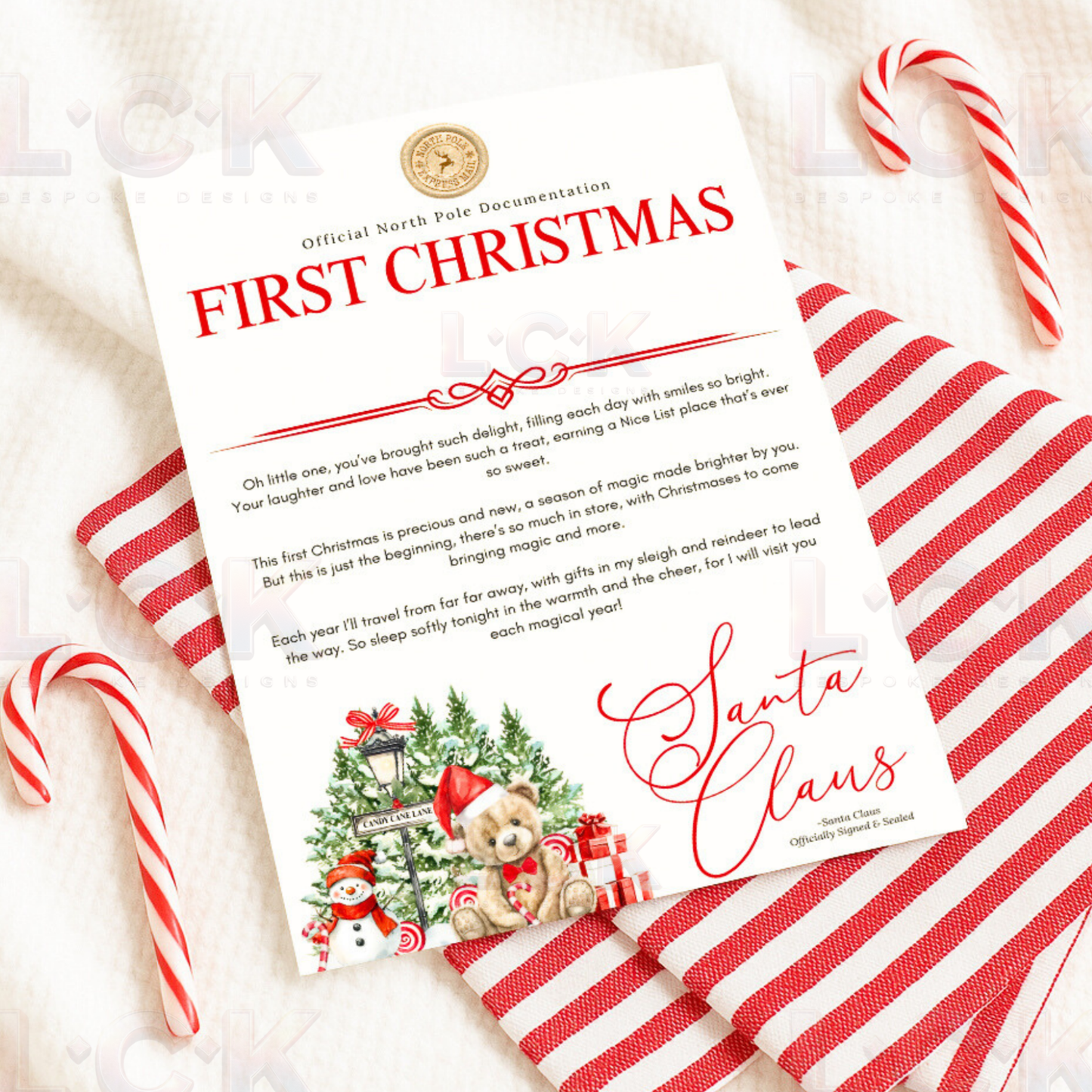 My First Christmas Letter from Santa – Personalised Baby’s First Christmas Keepsake