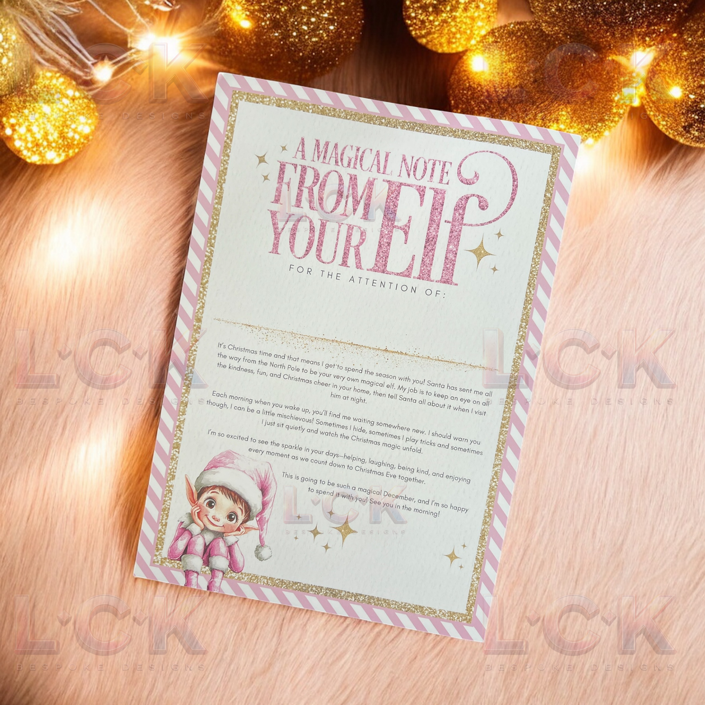 Personalised Magical Elf Arrival Letter – Mischievous Christmas Elf Note for Kids