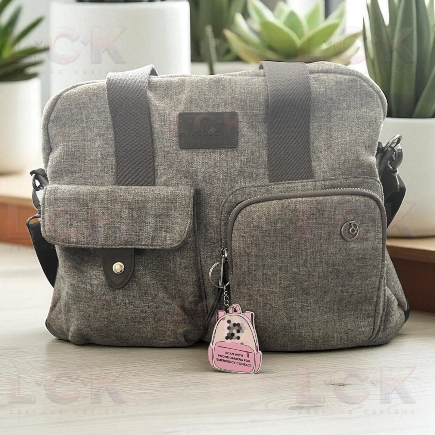 Emergency Contact QR Code Keyring – Kids Safety Tag for Bags & Travel