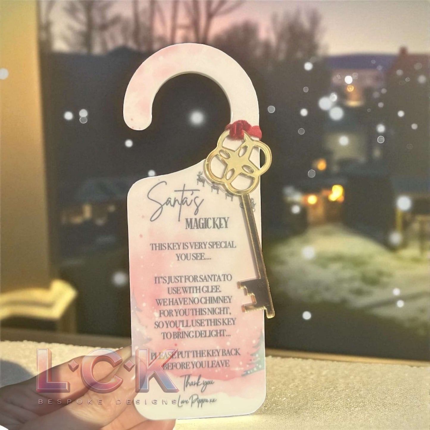 Personalised Santa’s Magic Key Door Hanger – Christmas Eve Keepsake for Kids