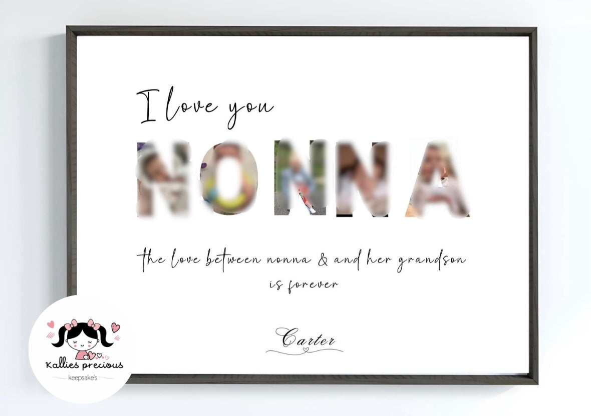 Personalised Family Photo Name Print (Digital) image 2